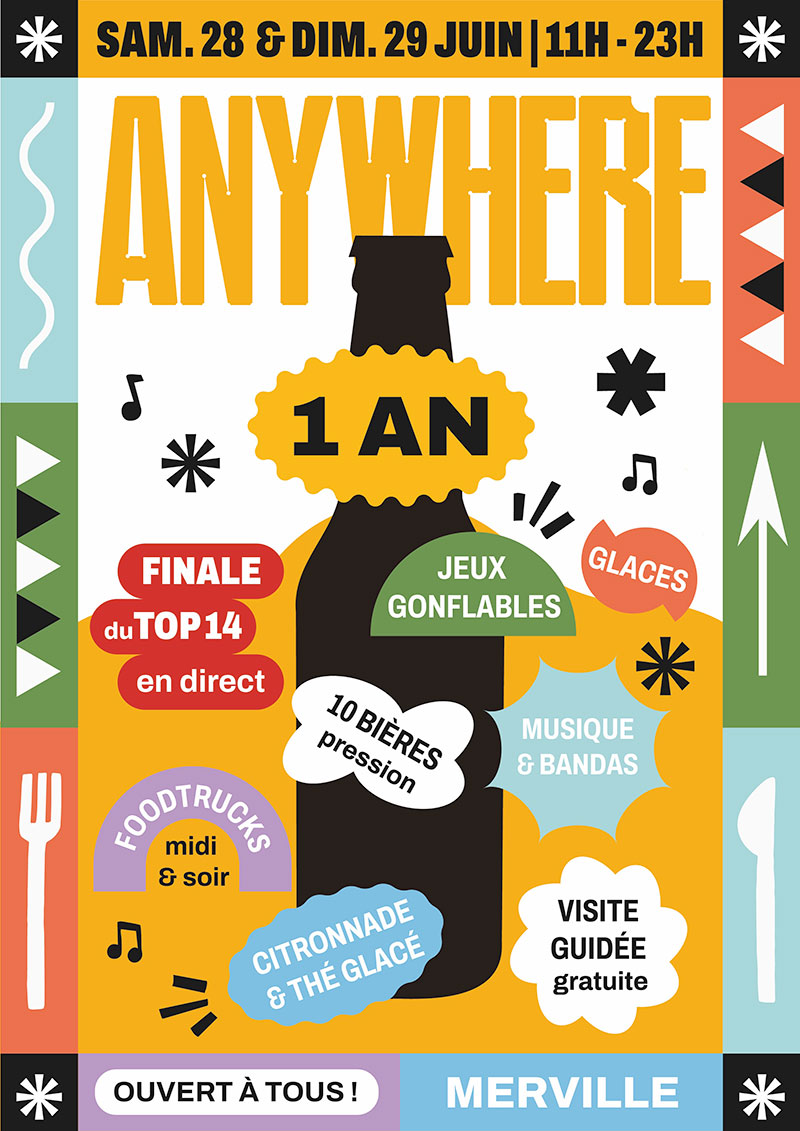 🎉 1 an déjà ! Venez faire la fête chez Anywhere les 28-29 juin 🍻🎈