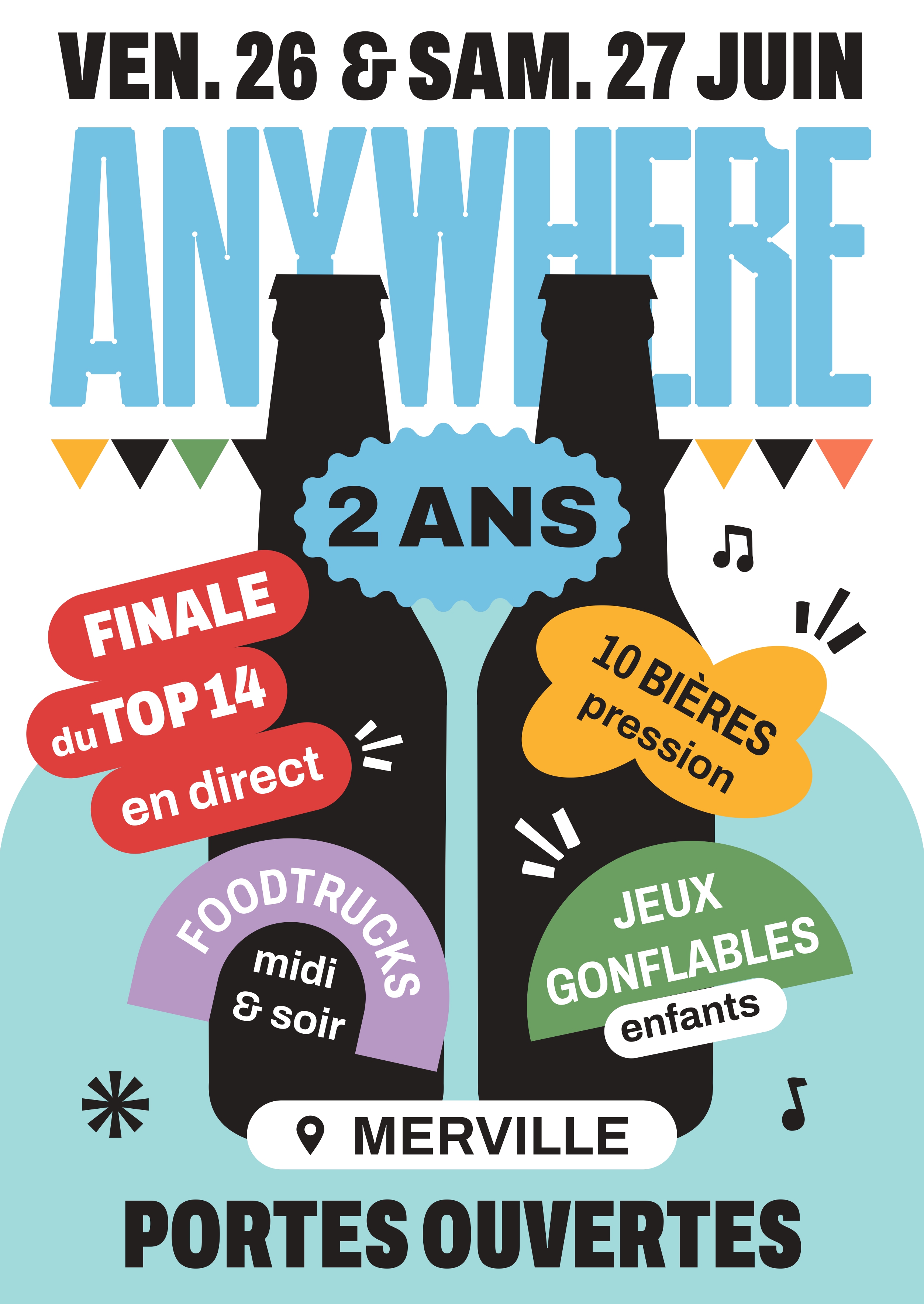 🎉 2 an déjà ! Venez faire la fête chez Anywhere les 26-27 juin 🍻🎈