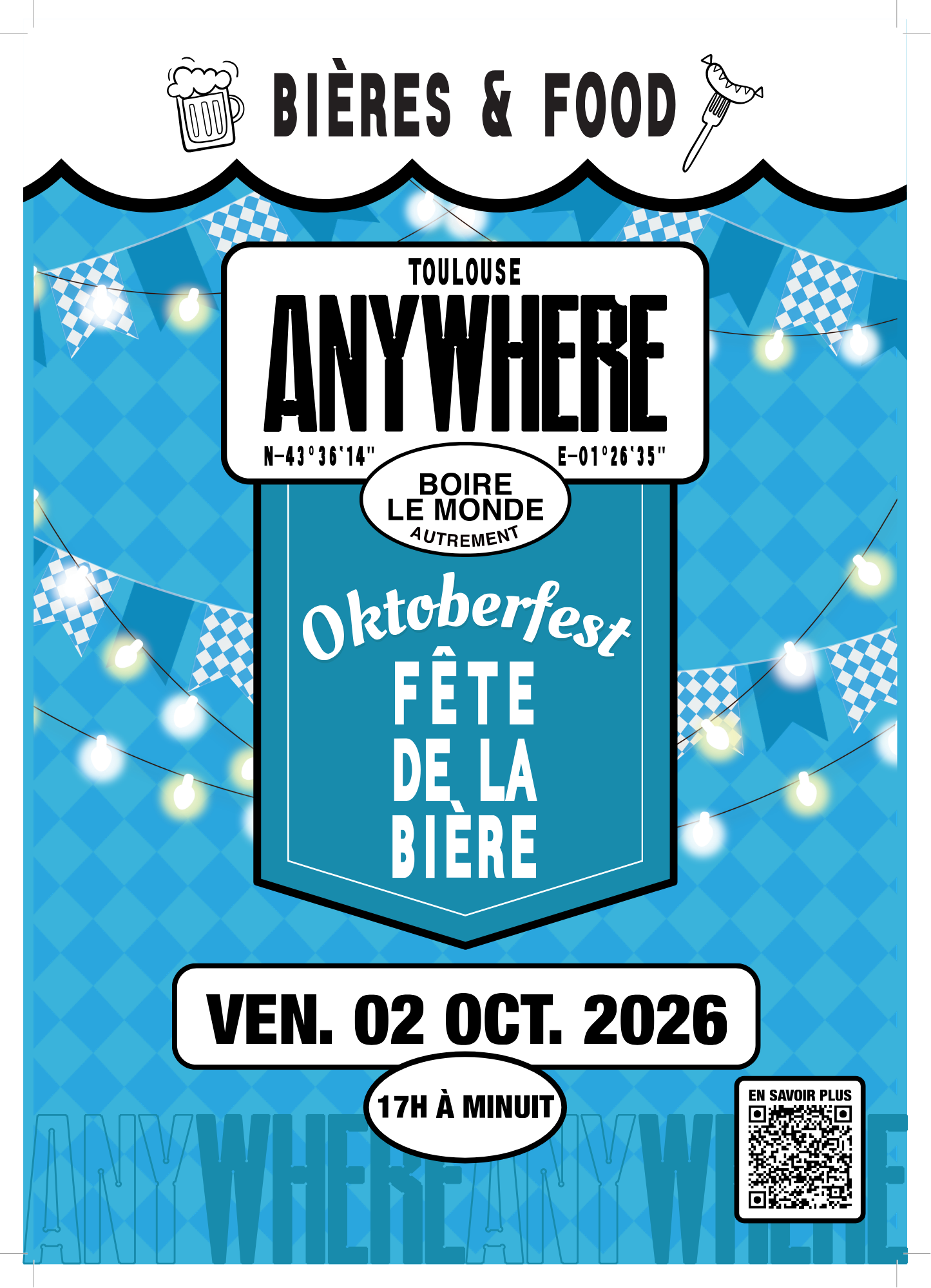 OKTOBERFEST chez ANYWHERE le 2 octobre