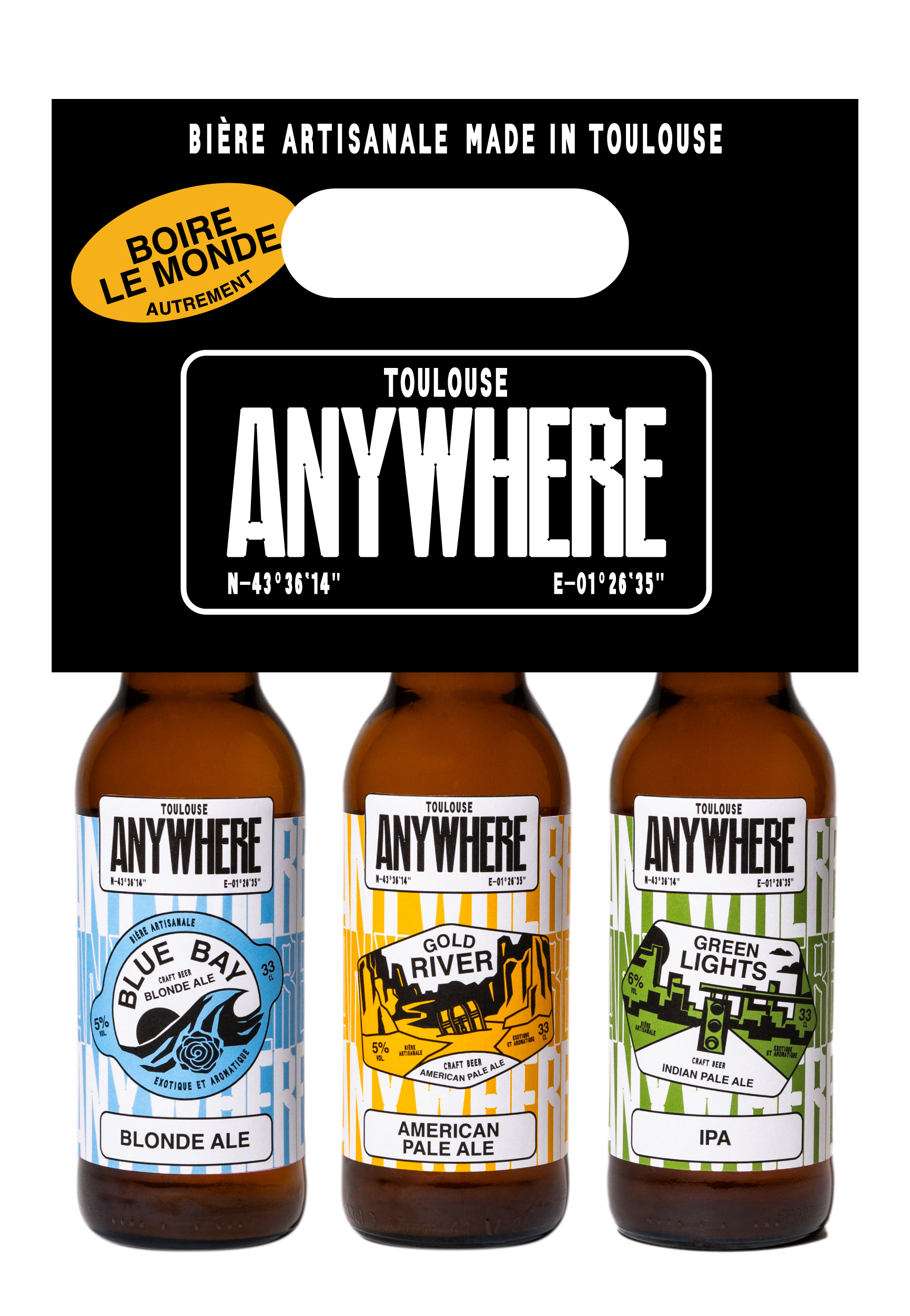 Bière - Coffret 3X33cl - Blue Bay, Gold River, Green Lights